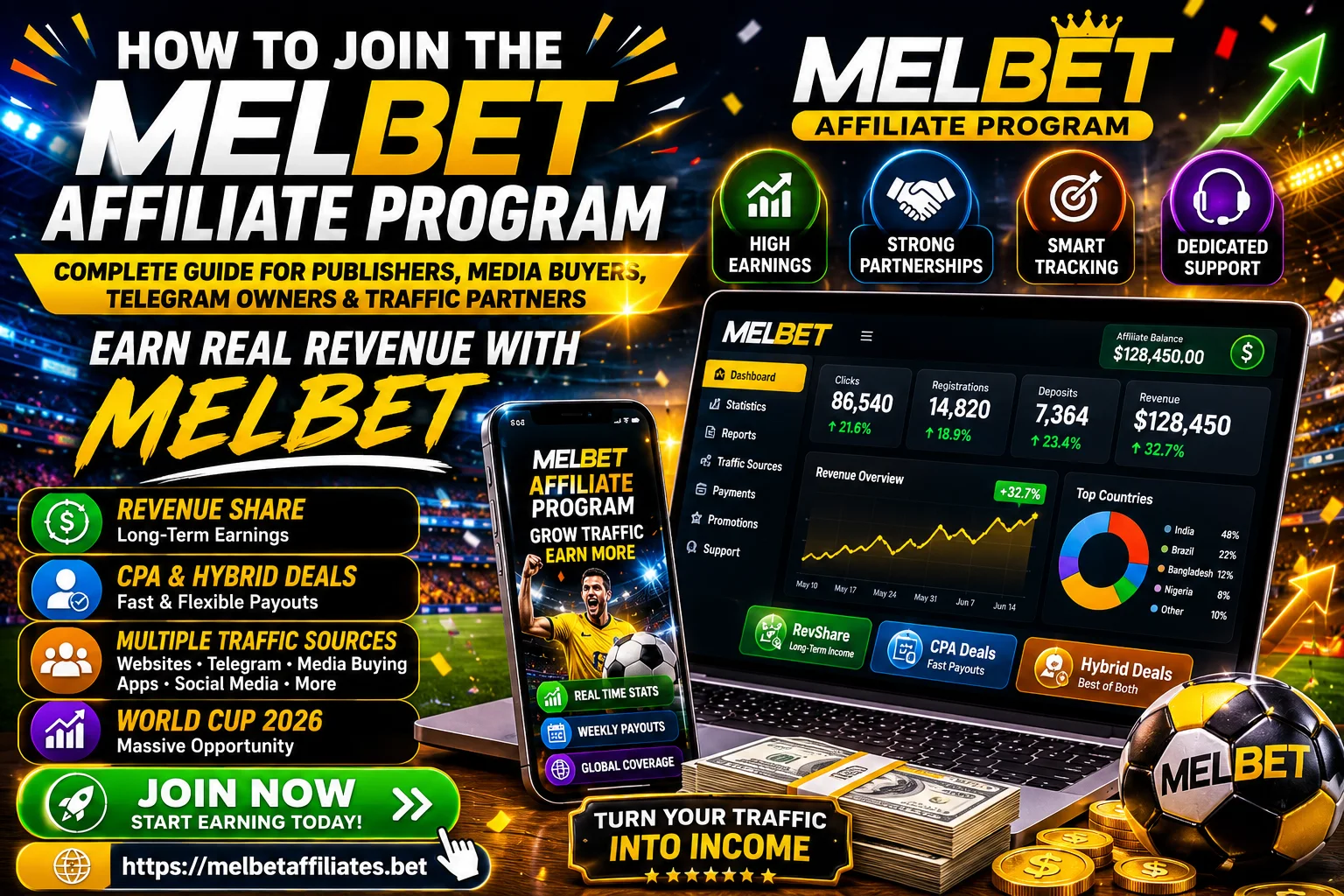 How to Join the MelBet Affiliate Program: Complete Guide for Publishers, Media Buyers, Telegram Owners and Traffic Partners image 2